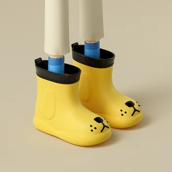 Новые детские непромокаемые ботинки, обувь из ЭВА, милые нескользящие непромокаемые ботинки для мальчиков и девочек, детская водная обувь