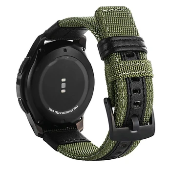 20 мм Ремешок Для Samsung Galaxy Watch Active 2 40/44 мм/3,41 мм браслет для умных часов Gear S2 Classic/Спортивные Нейлоновые Кожаные ремешки