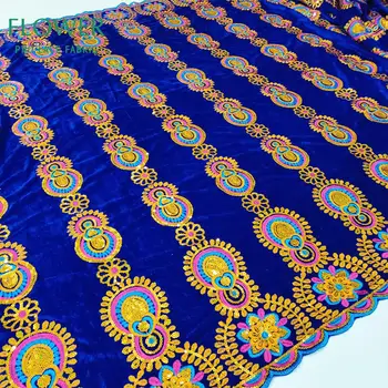 Традиционный дизайн Африканские Нигерийские Бархатные кружевные ткани С пайетками Индийские Нигерийские Женские Свадебные Выпускные Шитье Бархатной кружевной ткани